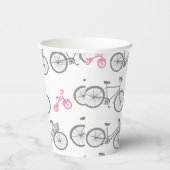 Gobelets En Papier Vélo rose (Droite)