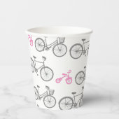 Gobelets En Papier Vélo rose (Recto)