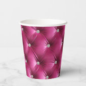 Gobelets En Papier Velours Luxe Glam Rose (Verso)