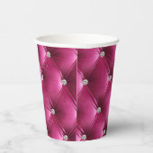 Gobelets En Papier Velours Luxe Glam Rose (Droite)