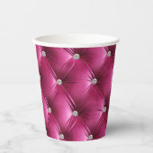 Gobelets En Papier Velours Luxe Glam Rose (Recto)