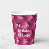 Gobelets En Papier Velvet Rose Chaud (Recto)