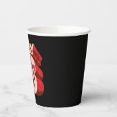 Gobelets En Papier Vendredi 13 | Logo 3D empilé saignant (Gauche)
