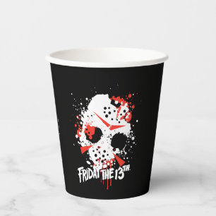Gobelets En Papier Vendredi 13 Masque de Hockey Splatter de peintur
