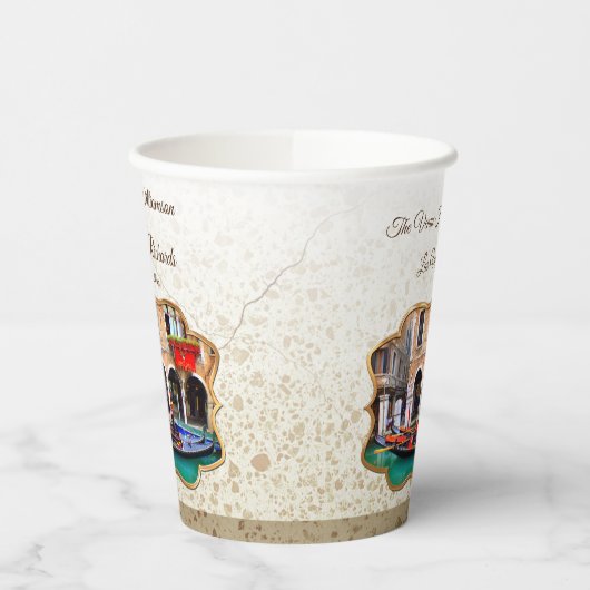 Gobelets En Papier Vénitienne Gondolas (Gauche)