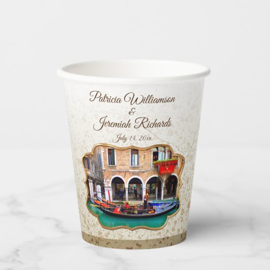 Gobelets En Papier Vénitienne Gondolas (Recto)