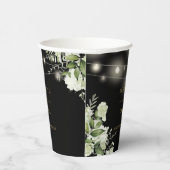 Gobelets En Papier Verdure Floral Lights Black Gold Mariage (Droite)