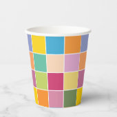 Gobelets En Papier Vérificateurs de printemps (Recto)