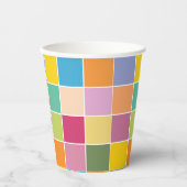 Gobelets En Papier Vérificateurs de printemps (Recto)