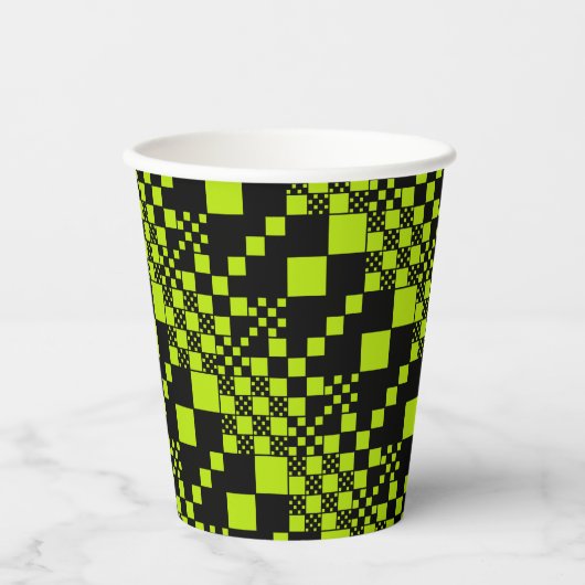 Gobelets En Papier Vérifié, Chèques - Vert citron (Recto)