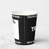 Gobelets En Papier Vérité ou Oser Beer Pong Partie VÉRITÉ Noir (Droite)