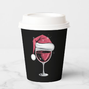 Gobelets En Papier Verre à vin rouge Noël drôle de Noël Xmas
