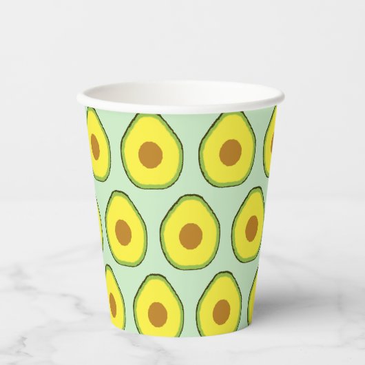 Gobelets En Papier Verre Avocado (Recto)
