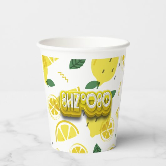 Gobelets En Papier Verre En Acrylique elqares-lCitron (Verso)