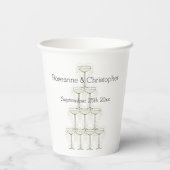 Gobelets En Papier Verres à Champagne Mariage Simple (Verso)