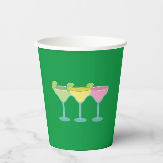 Gobelets En Papier Verres Margarita Coupes de fête (Recto)