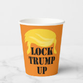 Gobelets En Papier Verrouiller Trump vers le haut (Verso)