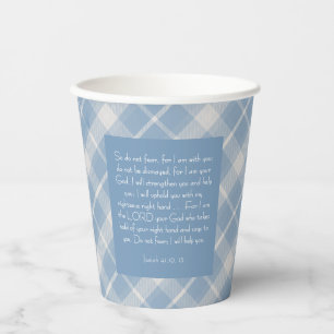 Gobelets En Papier Verset biblique personnalisable Ésaïe 41:10, 13