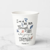 Gobelets En Papier verset de la Bible (Verso)