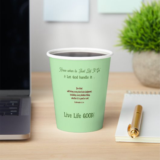 Gobelets En Papier Verset inspirant - Motivation de l'application de (Insitu)