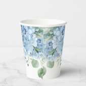 Gobelets En Papier Vert Bleu hydrangée C'est un Baby shower garçon (Droite)