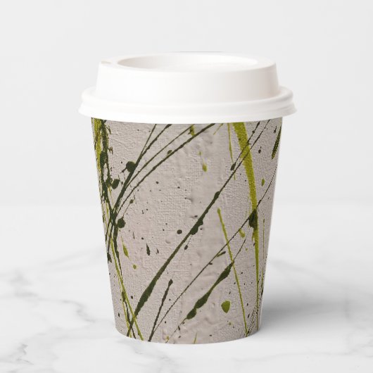 GOBELETS EN PAPIER VERT PLAIGNÉ (Verso)