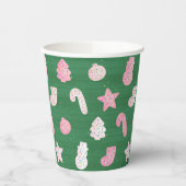 Gobelets en papier vert pour biscuits de Noël (Gauche)