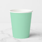 Gobelets En Papier Vert safran moderne uni (Verso)