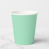 Gobelets En Papier Vert safran moderne uni (Recto)