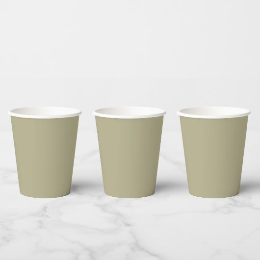 Gobelets En Papier Vert sage (Multi)