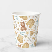 Gobelets En Papier Vêtements de bébé Boho Brown Baby shower tasses en (Verso)