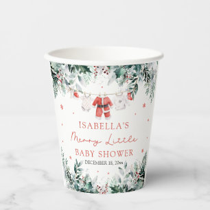 Gobelets En Papier Vêtements de Noël pour bébés Joyeux petit Baby sho