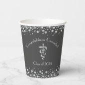 Gobelets En Papier Veterinarian Graduation Grey Silver (Verso)