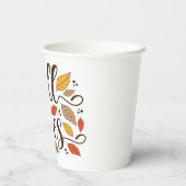 Gobelets En Papier Vibes d'automne (Verso)