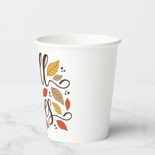 Gobelets En Papier Vibes d'automne (Verso)