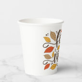 Gobelets En Papier Vibes d'automne (Recto)