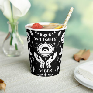 Gobelets En Papier Vibes de cuisine Tasses de papier d'Halloween