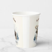 Gobelets En Papier Vibes d'hiver Aquarelle Oie - Fête d'anniversaire (Droite)