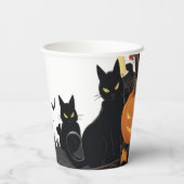 Gobelets En Papier Vibes du Citrouille Casquette sorcier Halloween (Verso)