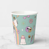 Gobelets En Papier Vibes éffrayantes Retro Amusement Halloween (Gauche)
