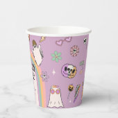 Gobelets En Papier Vibes éffrayantes Retro Amusement Halloween (Gauche)