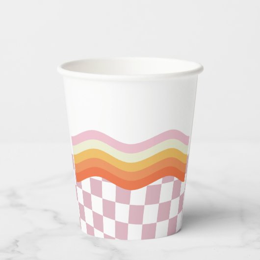 Gobelets En Papier Vibes éffrayantes Retro Halloween Fantôme Annivers (Verso)