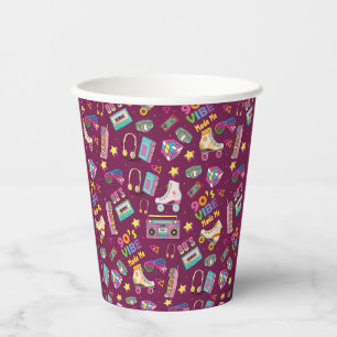Gobelets En Papier Vibes Hip hop des années 90 Retro m'a rendu Motif