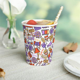 Gobelets En Papier Vibrant Colorful Movie Nights Parties