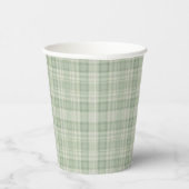 Gobelets En Papier Vichy vert sauge clair (Droite)