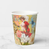 Gobelets En Papier Victorian Lady Woman Fun Carriage (Verso)