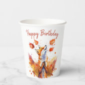 Gobelets En Papier Vies d'automne Fox - Anniversaire (Verso)