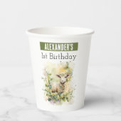 Gobelets En Papier Vies de printemps Lamb - 1er anniversaire - (Recto)