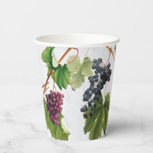 Gobelets En Papier Vignoble de raisins Ile grecque méditerranéenne
