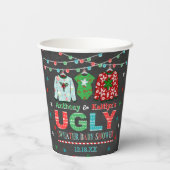 Gobelets En Papier Vilain Baby shower de Noël (Verso)